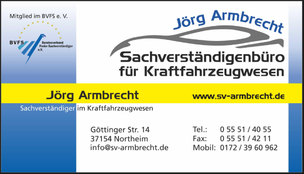 Sachverständigenbüro für Kraftfahrzeugwesen Jörg Armbrecht Northeim 